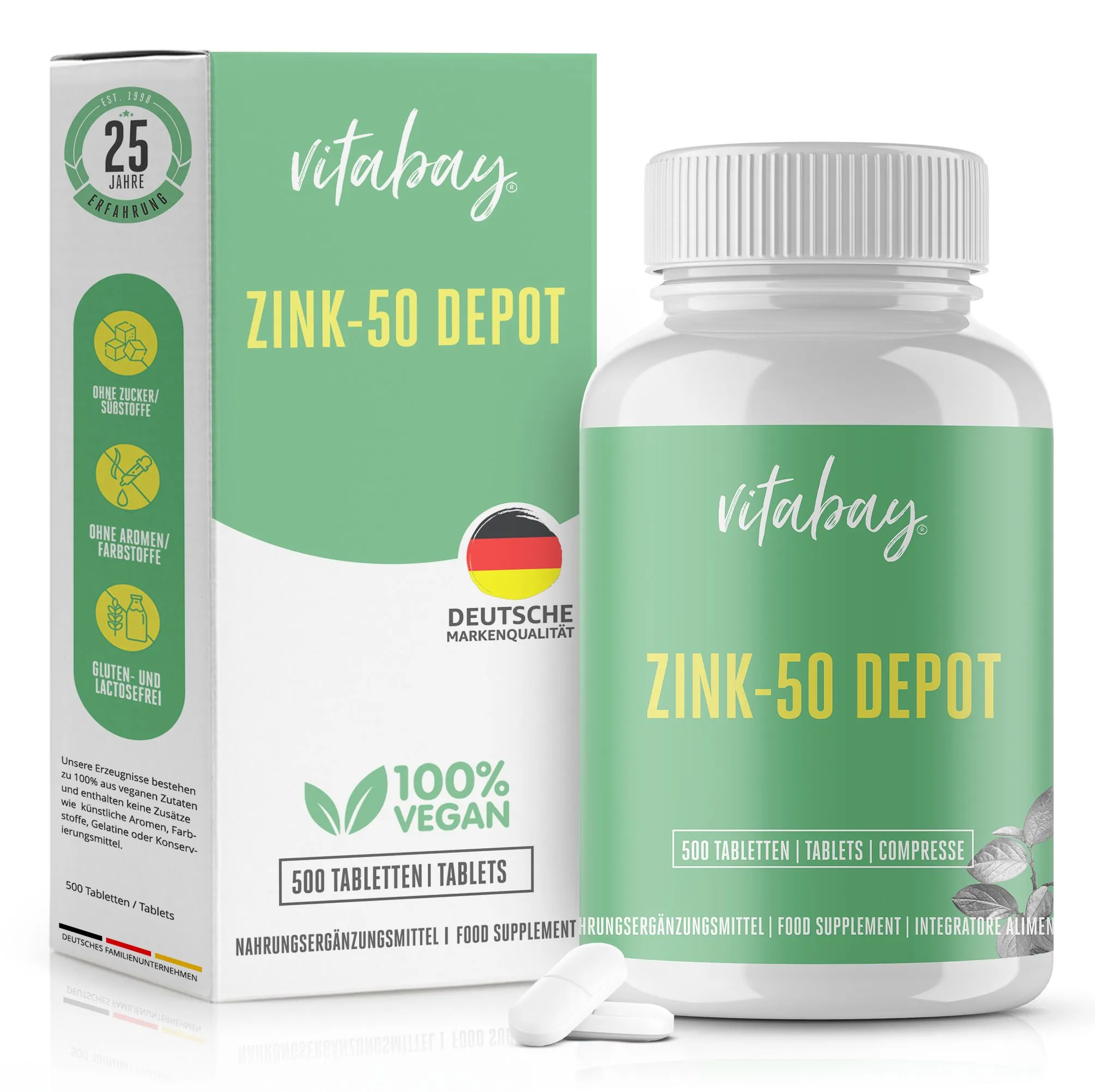 Vitabay Zinc-50 Depot Tabletten 500 St