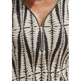 LASCANA Overall mit Reißverschluss am Ausschnitt, Jumpsuit mit Alloverprint schwarz 40