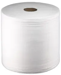 Viskose-Rolle perforiert, weiß, 1-lagig 120105 , 1 Paket = 2 Rollen zu je 500 Blatt