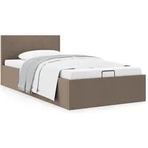 vidaXL Stauraumbett 90 x 200 cm Grau