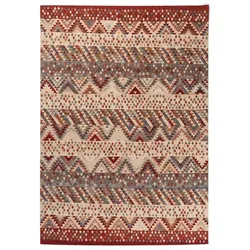 Kelim Teppich Modern 200 x 290 cm Mischgewebe Rot