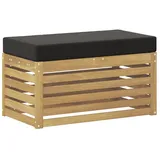 vidaXL Outdoor Hocker Bank Weiß 80 x 43 x 45 cm Massivholz Akazie