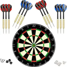 COFI 1453 Dartscheibe mit klammerfreiem Bullseye, 18 g Stahlspitze, Dartscheiben-Montagesets enthalten