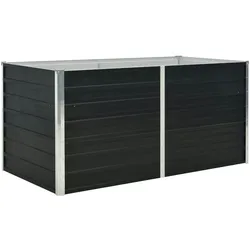 vidaXL Hochbeet Anthrazit 160 x 80 x 77 cm Verzinkter Stahl