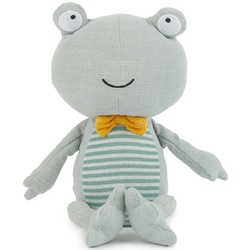 BIECO Plüschfigur Bieco Frosch Kuscheltier 20 cm Leinen Kuscheltier Baby Baby Kuscheltier Mädchen & Junge Stuffed Animal Frosch Stofftier Baby Süße Baby Kuscheltiere Frosch Plüschtier aus Leinenstoff