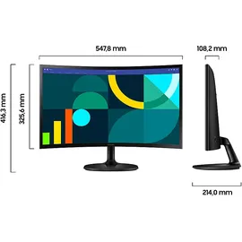 Samsung LS24D364GAUXEN 24 Zoll Full-HD Monitor (4 ms Reaktionszeit, 100 Hz)