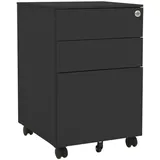 vidaXL Aktenschrank mit Rollen Anthrazit 39x45x60 cm Stahl
