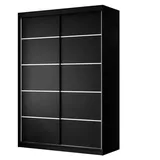 Lookway Kleiderschrank CAMARO PLUS 150 cm Schiebetürenschrank schwarz