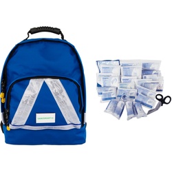 SANISMART Erste-Hilfe-Rucksack Office Blau Nylon mit DIN Füllung 13157