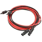 PFCTART PV-Panel Verlängerungskabel 12AWG – Schwarz & Rot Silikondraht Solarkabel, (1000 cm), Flexibel, hitzebeständig & UV-beständig – für Solaranlagen