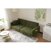 REDOM Schlafsofa mit Bettfunktion, Bettsofa,Klappsofa,Gästebett, verstellbarem Winkel grün