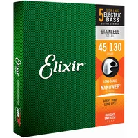 ELIXIR Electric Bass Stainless Steel Nanoweb 5-String Light