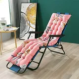 Morbuy Verdicken Deckchair Auflagen für Gartenliegen, Sonnenliege Kissen Tragbare Garten Innenhof Gepolstertes Bett Relax-Liegestuhl Sitzauflage für Sofa, Außen,Innen (53x188cm,rosa Lilie)