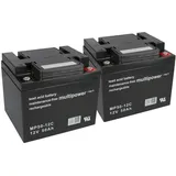 Multipower Akku Batterie Elektromobil Dietz Alvaro 2x 12V 50Ah wie 45Ah Blei