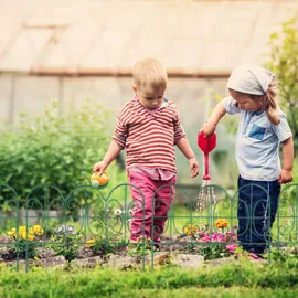Relaxdays Beeteinfassung, 4er Set, Metall, HxB: je 28 x 38,5 cm, Beetumrandung für Garten, Zierzaun zum Stecken, grün