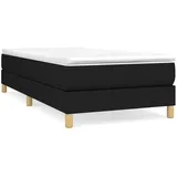 vidaXL Boxspringbett Schwarz 100x200 cm Stoff1366479