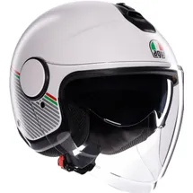 AGV Eteres Capoliveri Jethelm - Matt Weiß/Grau/Rot/Grün / L