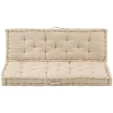 vidaXL Palettenkissen 2 St. beige