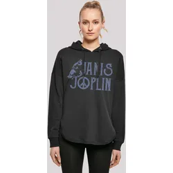 Kapuzenpullover F4NT4STIC "Janis Joplin Type Logo", Damen, Gr. S, schwarz, Obermaterial: 100% Baumwolle, casual, oversize, Langarm, Pullover, Print