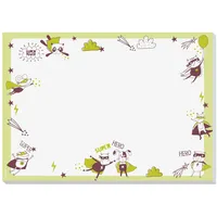Sigel Schreibtischunterlage Little Heroes hellgrün Papier 42,0 x 29,7 cm, 30,0 Blatt