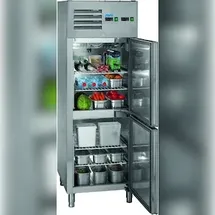 Esmeyer Gewerbekühlschrank Kühl-Gefrierkomb. 2 x SARO Kühl- / Tiefkühlkombination Modell GN 60DTV