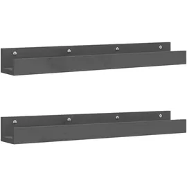 vidaXL Wandregal 80 x 12 x 9 cm Grau