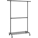 Songmics Dalson Kleiderwagen 130x49x198 cm schwarz