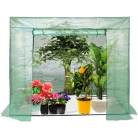 Daromigo Gewächshaus mit 140g PE-Folie Foliengewächshaus Stahlrohr 16 mm Durchmesser, aufrollbare Tür, Tomatenhaus begehbares Treibhaus, Pflanzenhaus200x80x170CM, Grün