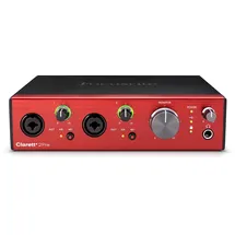 FOCUSRITE Clarett+ 2Pre Audio-Interface mit USB-C-Bus für die Musikproduktion, mit zwei professionellen Vorverstärkern und leistungsstarken, transparent klingenden Kopfhörerausgängen/Hi-Z-Eingängen