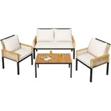 stilvora Gartenlounge-Set 4-tlg. Beige