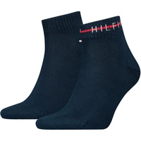 2er Pack TOMMY HILFIGER Stripe Quarter Socken Herren 004 - navy 43-46