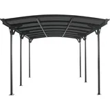 Floraworld Carport mit gewölbtem Dach 3,00 x 5,05 m anthrazit inkl. Regenrinne