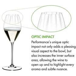 Riedel PERFORMANCE Champagner Glas 2er Set + Poliertuch