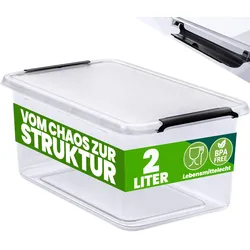 Aufbewahrungsbox Transparent 20x15x12cm 2L stapelbar