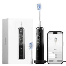 laifen Wave Pro Elektrozahnbürste mit 60° WaveMotion und 66.000 Vpm + 2. Handstück Transparent Schwarz