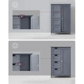 VASAGLE Badschrank 30 x 55 x 81 cm Grau