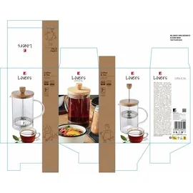 BERGNER Kolbenkaffeemaschine 800 ml  Beige