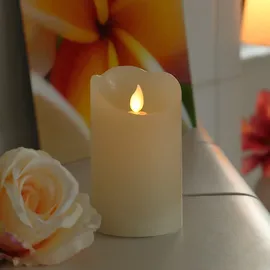 MARELIDA LED Kerze Rustik-Optik 12,5 cm