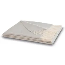 Biederlack Fransenplaid 130x170 cm | silver - grau