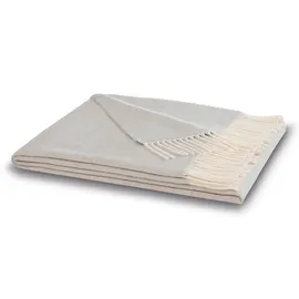 Biederlack Fransenplaid 130x170 cm | silver - grau