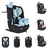 Moni Kindersitz i-Size i-Safe (76-150cm) Isofix, Top Tether, 13-fach verstellbar blau