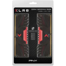 PNY XLR8 (2 x 8GB, 3200 MHz DDR4-RAM, DIMM), RAM, Schwarz