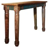 Massivmoebel24 FABLE Konsolentisch 120x40x76 mehrfarbig