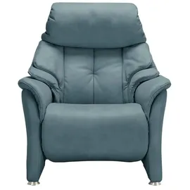 HIMOLLA Relaxsessel 4217 Leder 96 x 107 x 91 cm Blau mit Kopfteil
