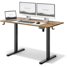 SENSE7 Schreibtisch 120x60 cm schwarzer Rahmen mit Eiche