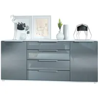 Vladon Sideboard, Grau, 166.5x72.5x35 cm, Wohnzimmer, Kommoden & Sideboards,