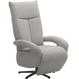 sit&more TV-Sessel Zoe 74 x 112 x 82 cm Silber Polyester mit Kopfteilverstellung & 360° Drehfunktion