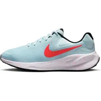 Nike Revolution 7 Straßenlaufschuh für Damen, Glacier Blue/Bright Crimson-Black-White,