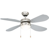 AireRyder Classic 107 cm Deckenventilator nickel/silber mit Licht