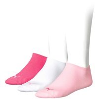 Puma Unisex Socken - Sneaker-Socken, Damen, Herren, einfarbig, Vorteilspack Rosa 35-38